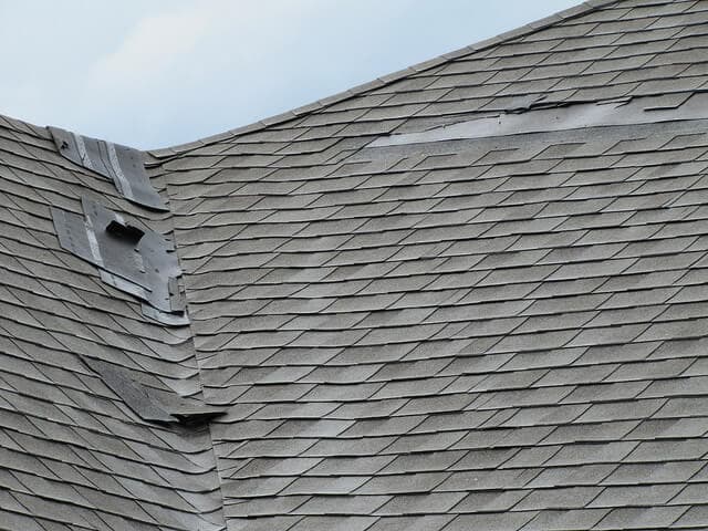 damaged roof