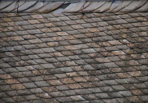 roof with broke slate